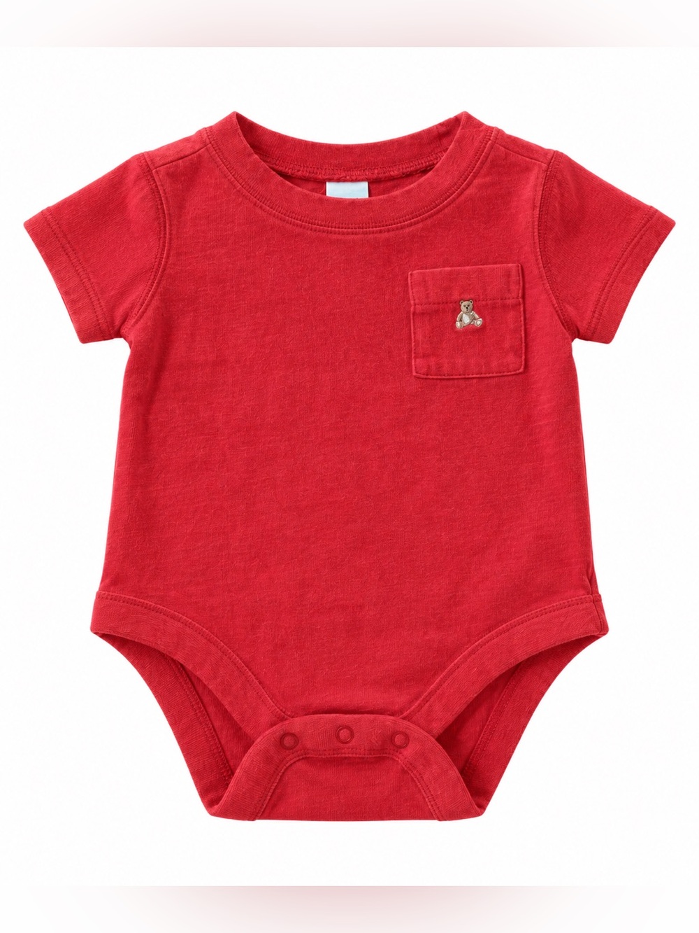 Baby Gap Red Teddy Bear Pocket Bodysuit 3-6 Months